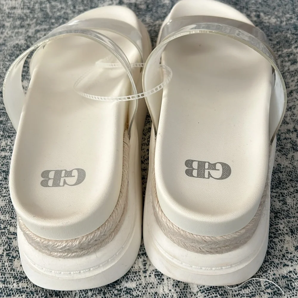 Gianni Bini Cream Slide Sandals - Picture 3 of 3